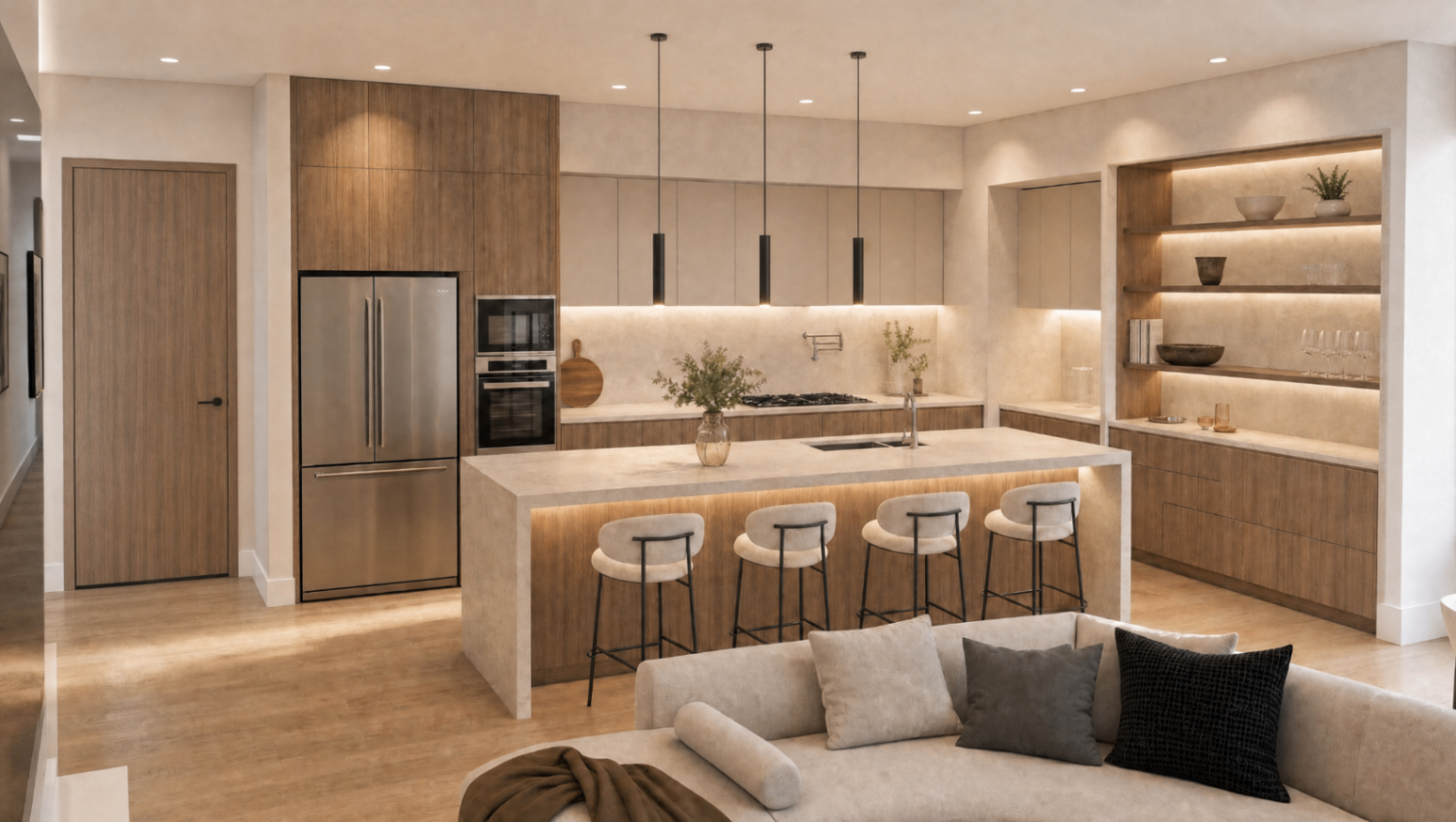 Kitchen — conceptual rendering of the proposed design