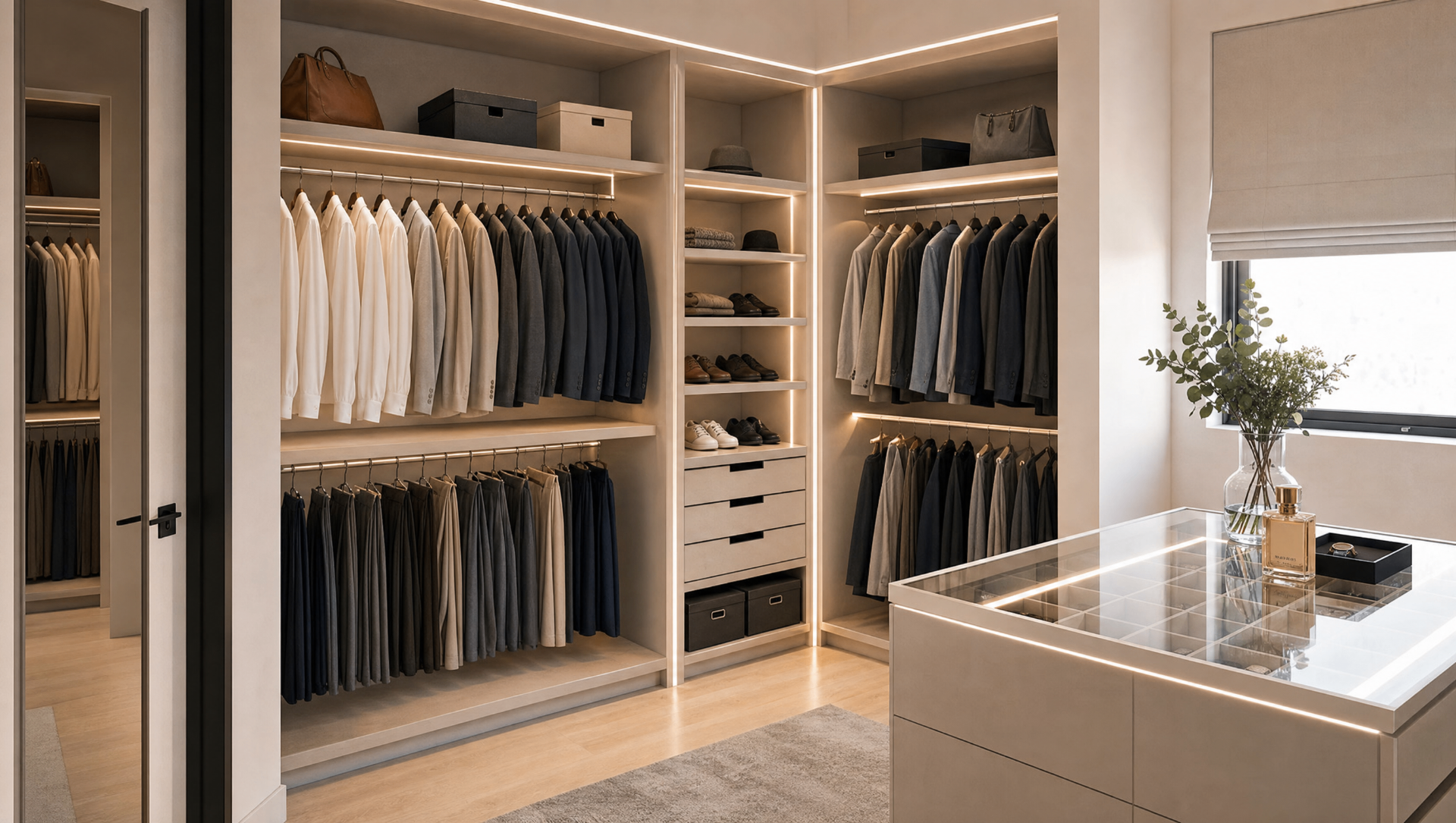 Walk-in closet — conceptual rendering of the proposed design