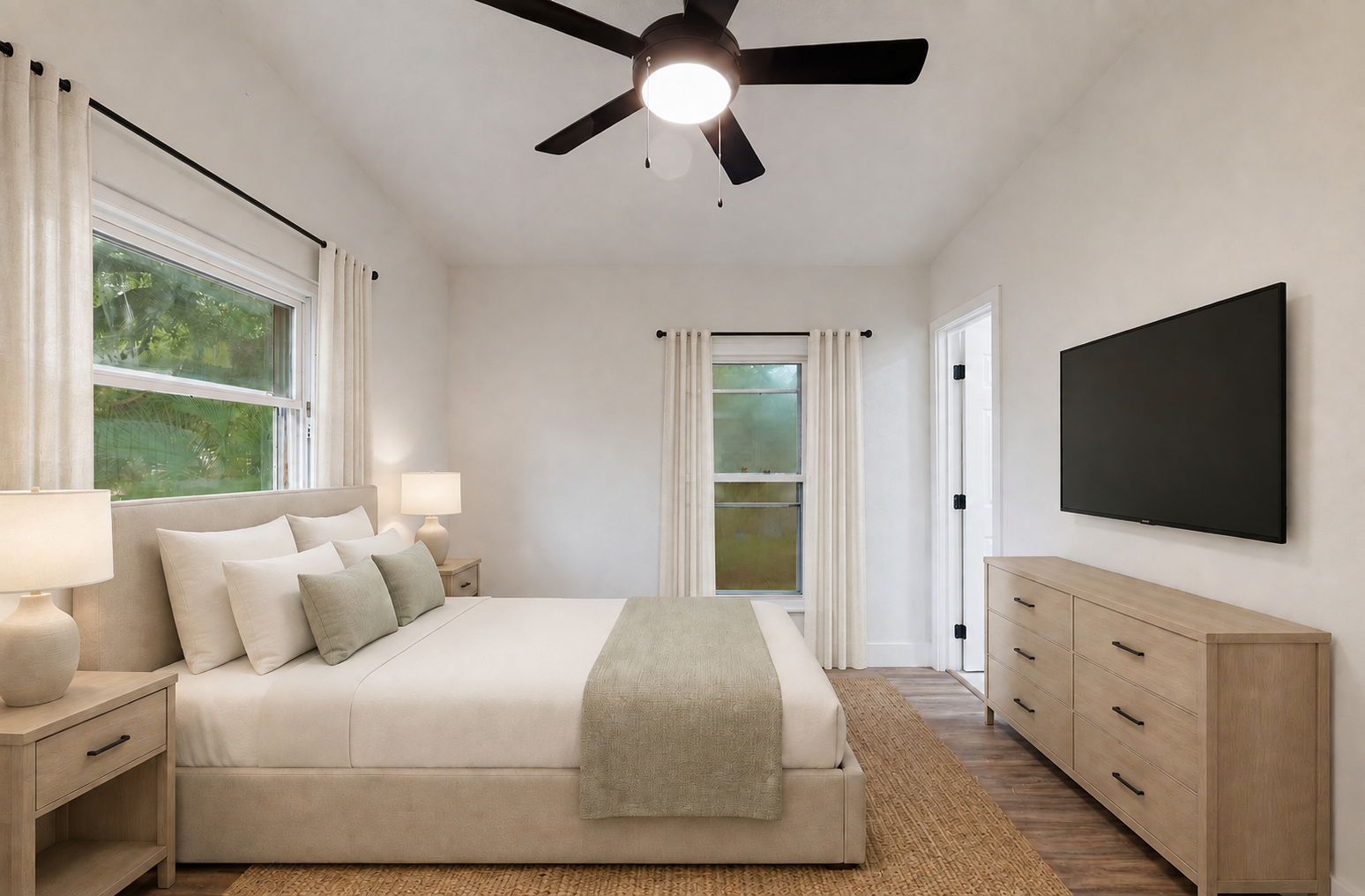 Bedroom after remodeling at 4431 Southmore Dr