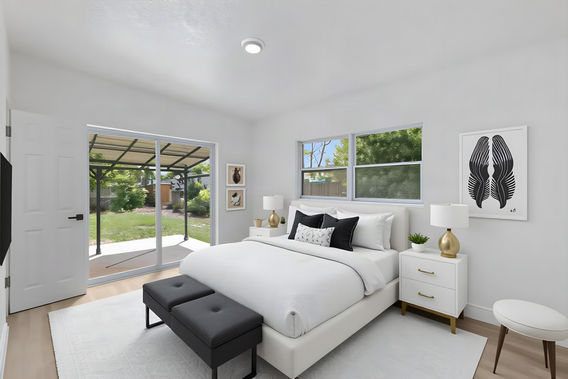 Bedroom after remodeling at 3503 S Crystal Lake Dr